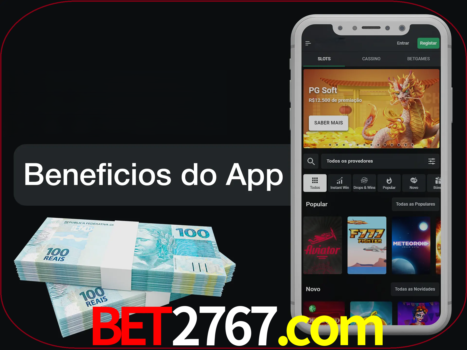 Obtenha todos os benefícios usando o aplicativo.