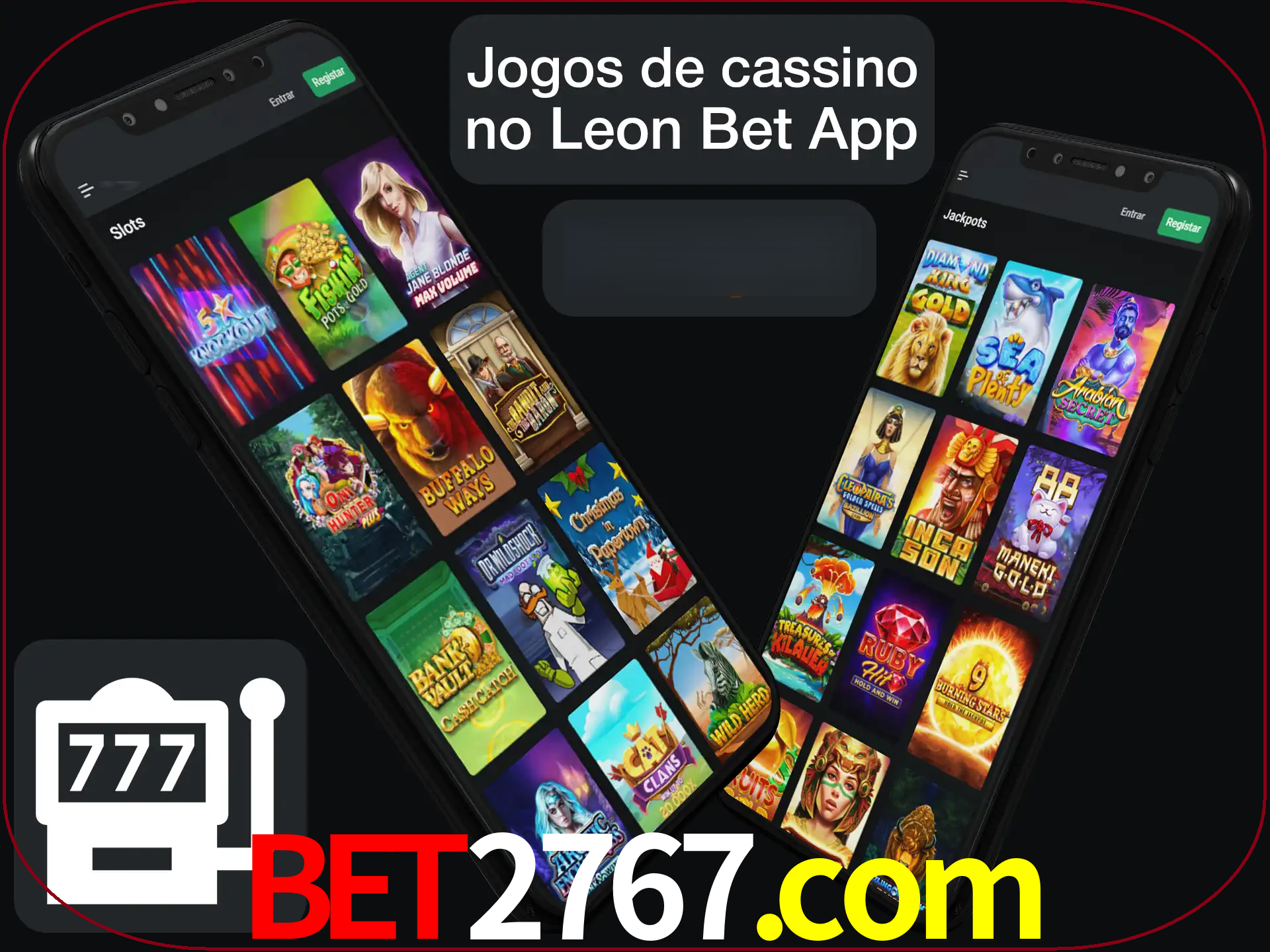 Escolha quais jogos de cassino jogar no app.