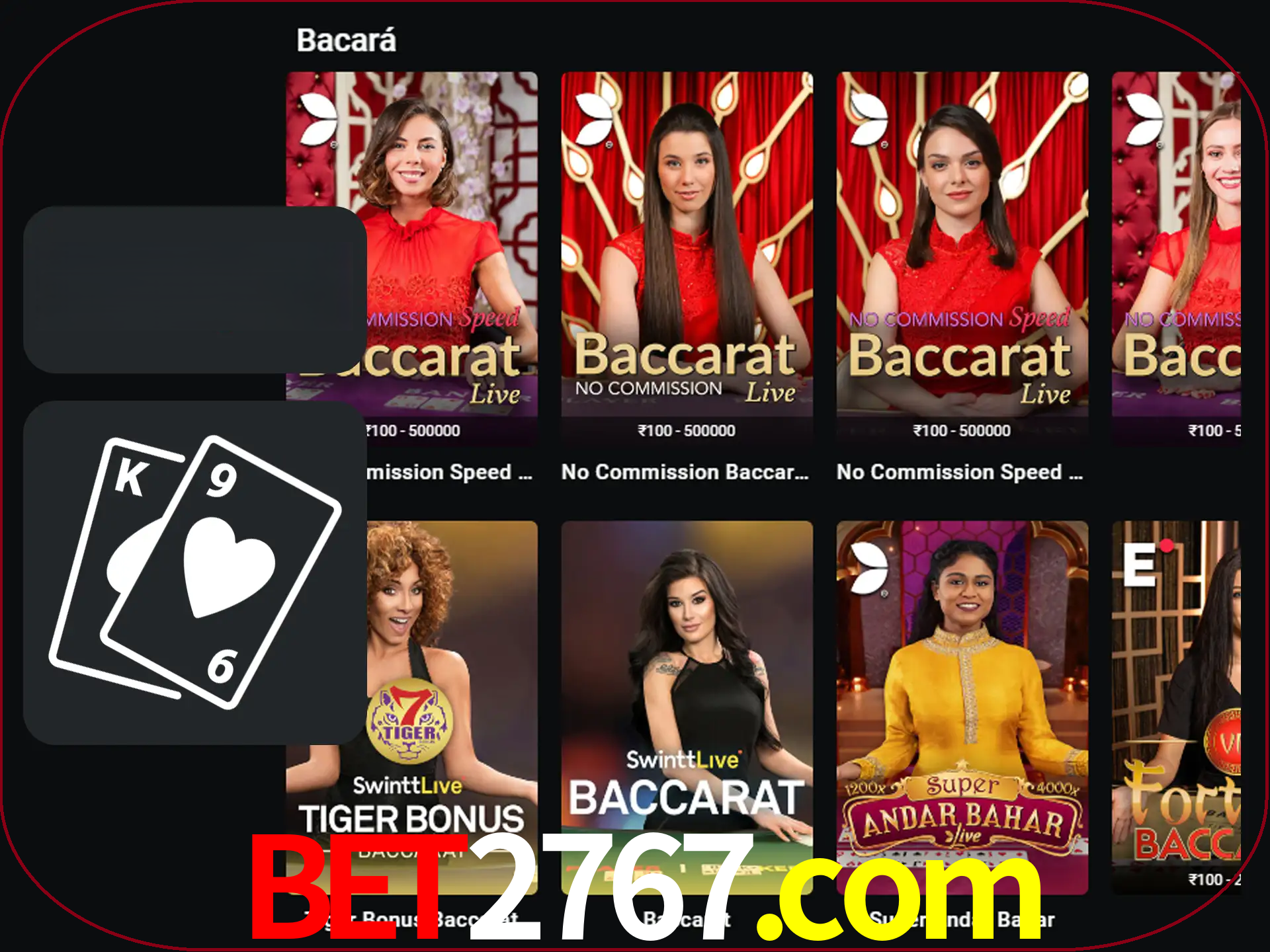 Ganhe muito dinheiro jogando jogos de bacará.