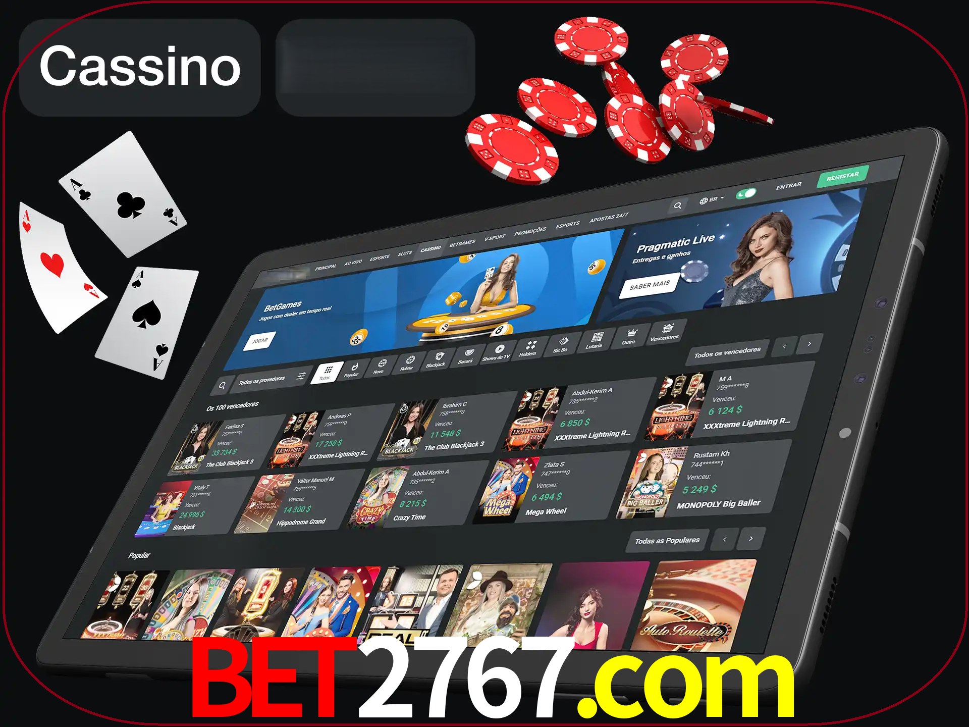 Jogue vários jogos de cassino em nosso cassino.