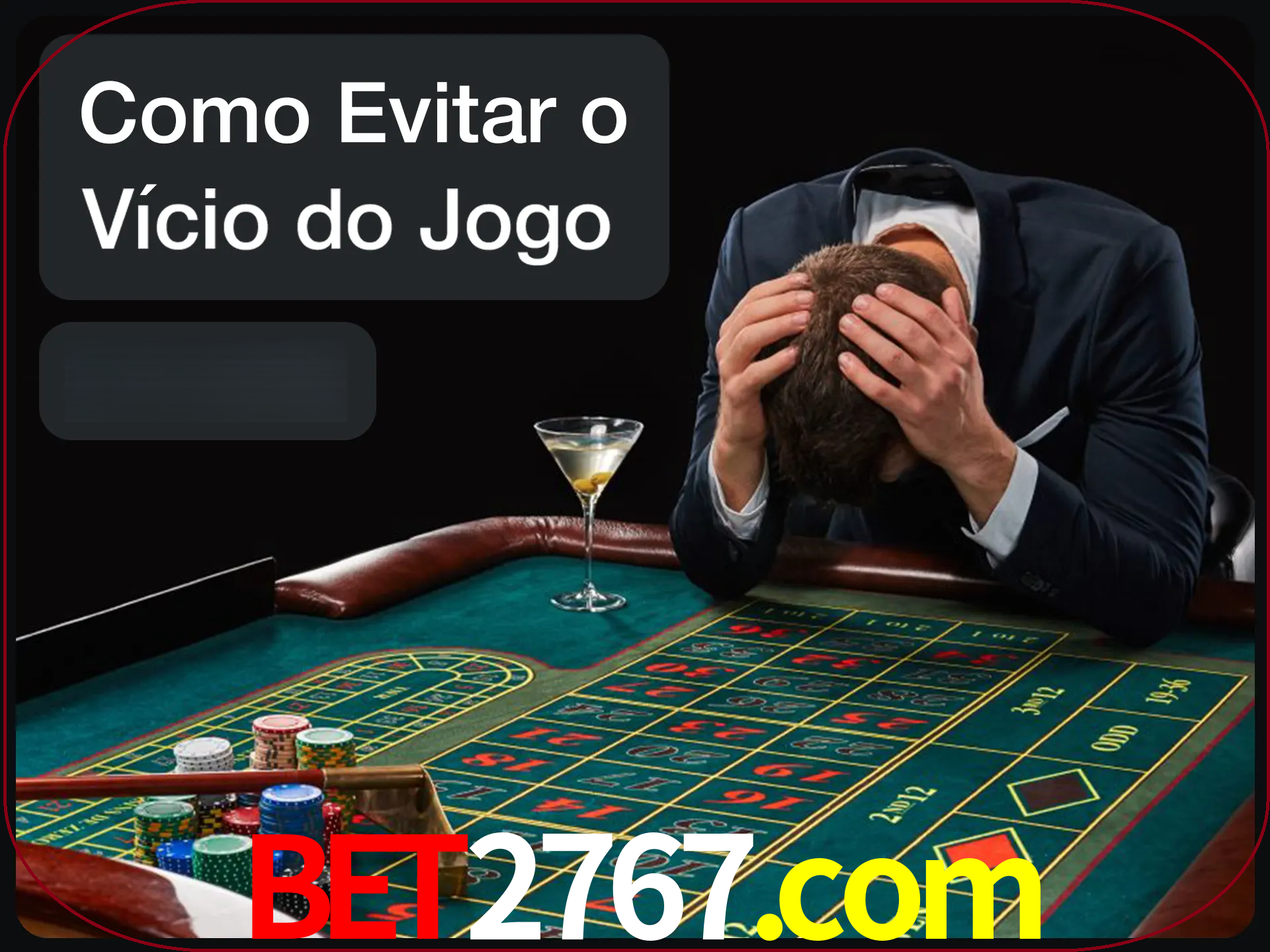 Você é responsável por cada uma de suas apostas.